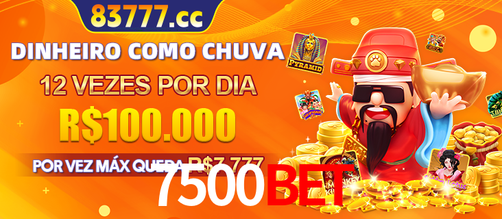 Banner do programa de recompensas Recomende para amigos do 7500bet, detalhando os bônus por convidar amigos, com prêmios que chegam a R$288.888.