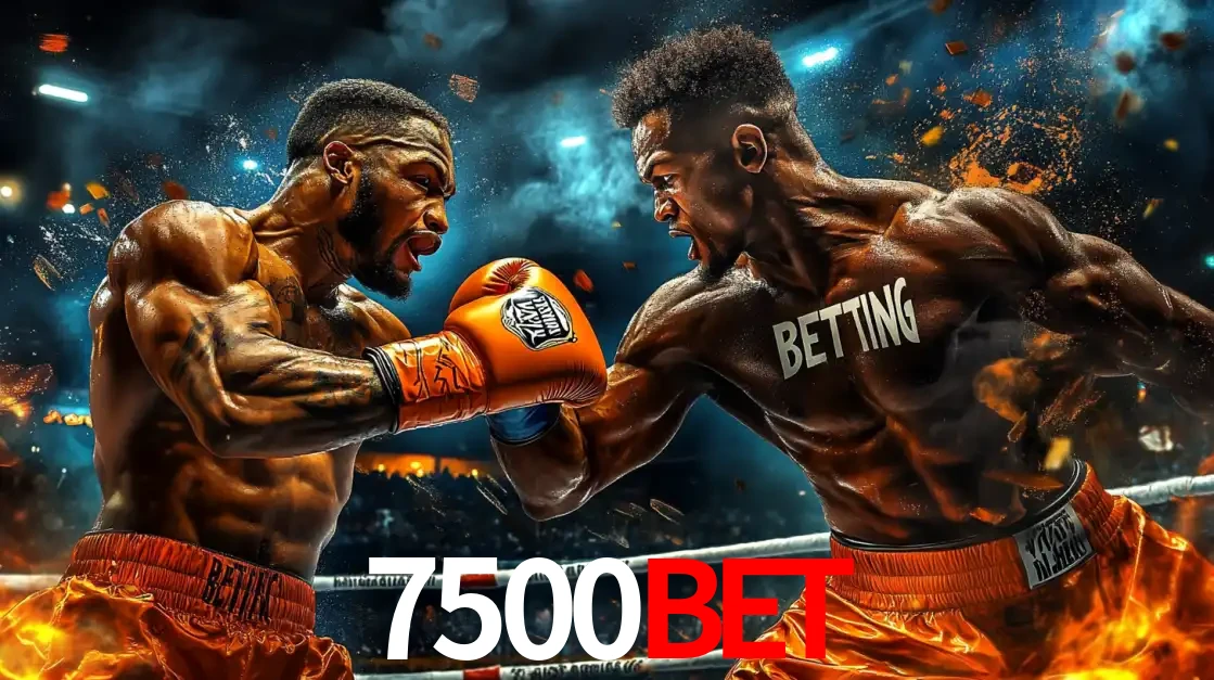 Dois boxeadores em uma luta intensa e explosiva, representando a adrenalina e as oportunidades de apostas em esportes de combate disponíveis na plataforma 7500bet.