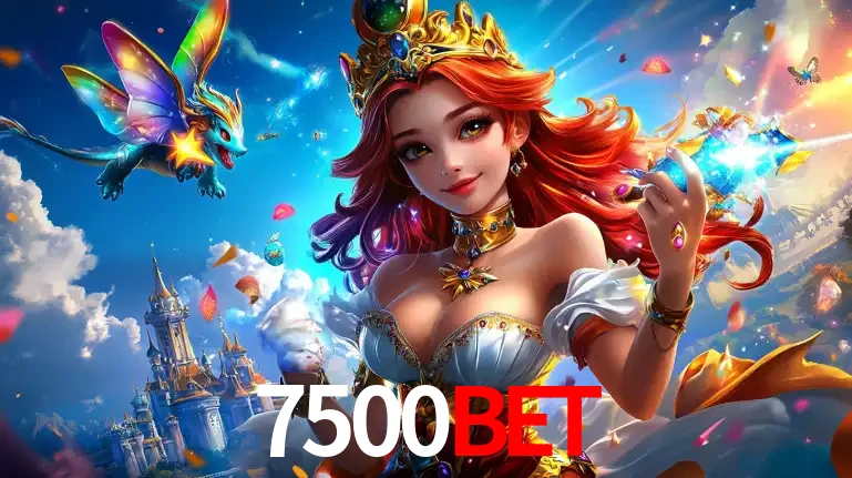 A princesa de um reino de fantasia mágico, com seu pequeno dragão, apresentando um mundo de prêmios encantados nos jogos de caça-níqueis do cassino 7500bet.